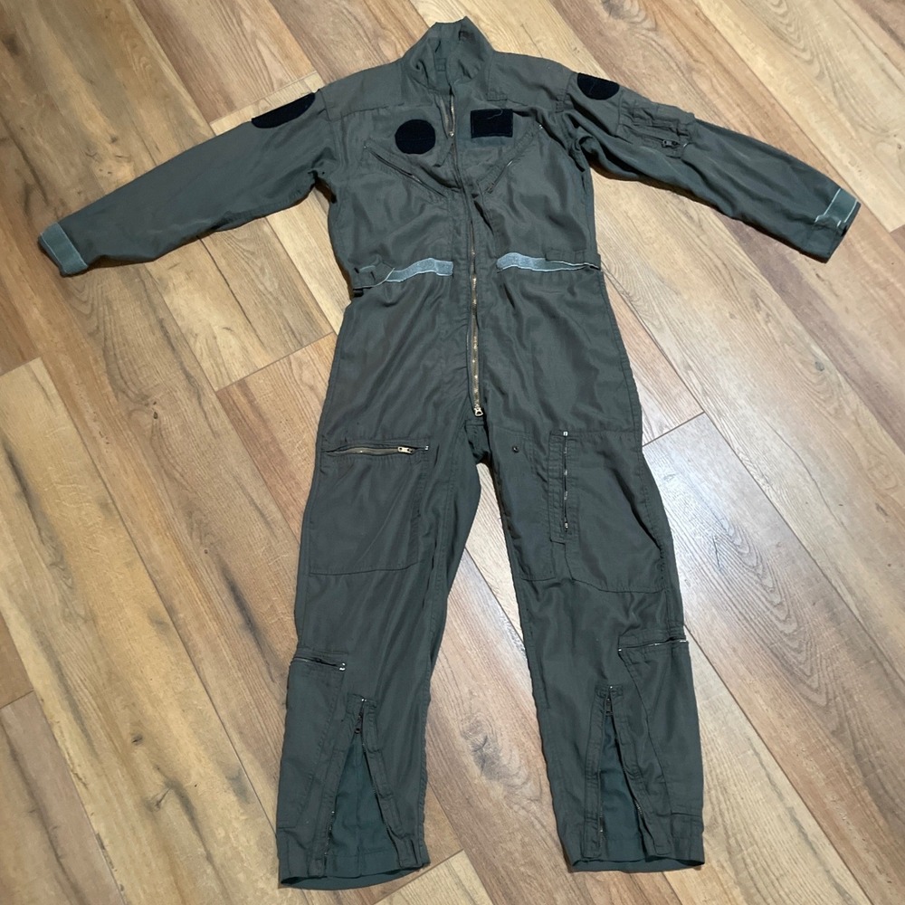 Vintage Military Flight Suit Jumpsuit Mens Utility Tactical Coveralls Olive Drab